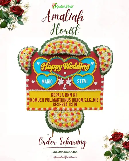 Papan Bunga Pernikahan Gedang